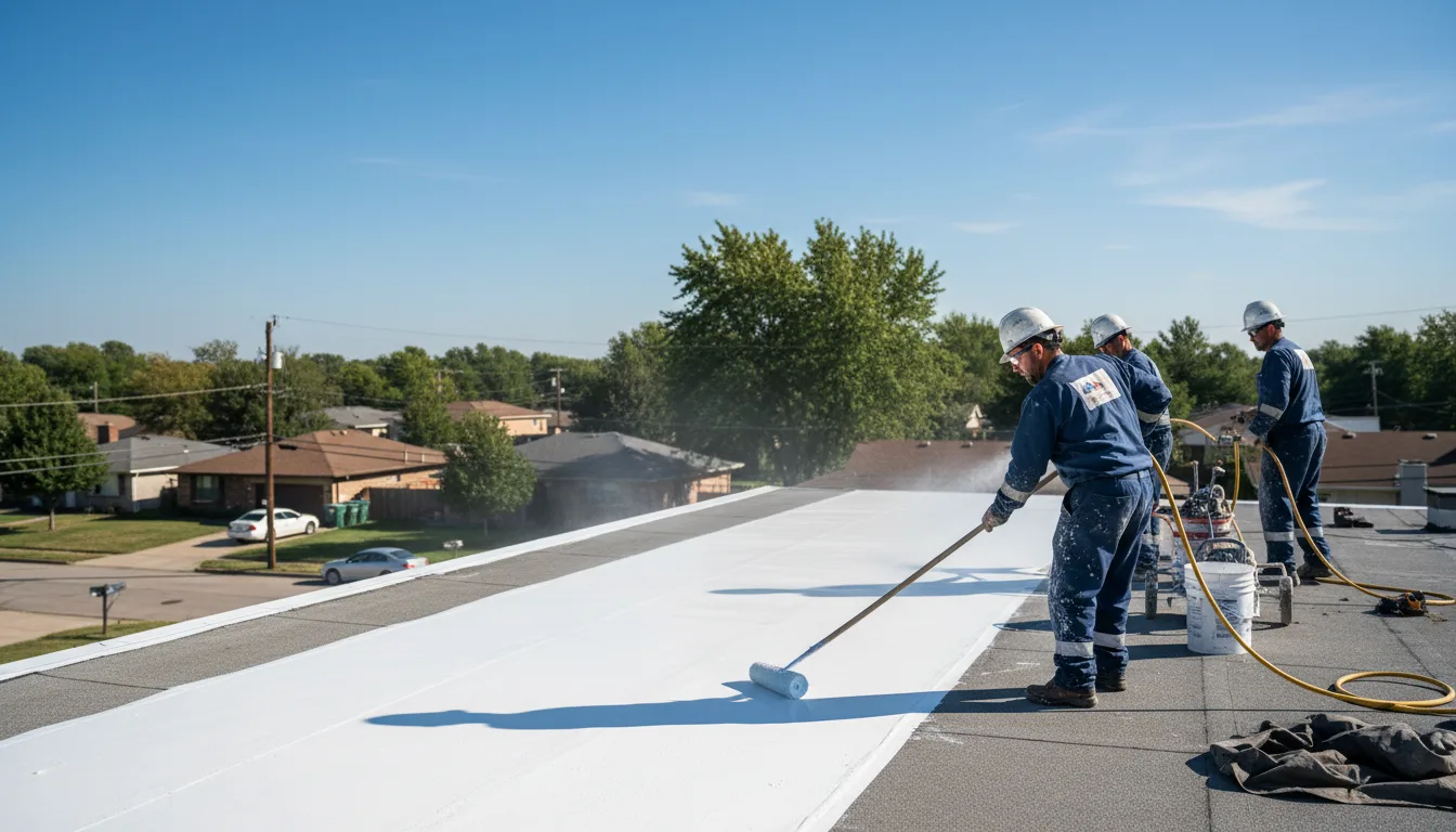 Commercial roof coating in Toddville, IA near me